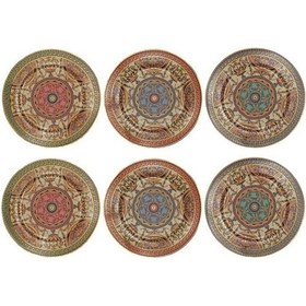 Resim Lucky Art Rosea Bone 20 Cm 6li Tabak Seti Lyth 109 Çok Renkli 
