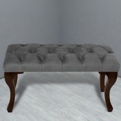 Resim Gazzini Classic Chester Model Kapitoneli Puf, Ceviz 