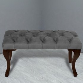 Resim Gazzini Classic Chester Model Kapitoneli Puf, Ceviz 