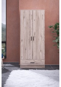 Resim Gubimo Abete- 2 Kapılı 1 Çekmeceli Atlantik Çam Gardırop 179 x 76 x 45CM 
