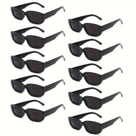 Resim 10'lu Paket Retro Rock Temalı Plastik Parti Gözlüğü, Düz Renk, Tüylenme Yapmaz, Düğünler, Bekarlığa Veda ve Parti Etkinlikleri İçin - Cadılar Bayramı, Noel Etkinliği ve Parti Malzemeleri Cadılar Bayramı&Noel İçin Toptan Trend Gözlük 