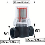 Resim Elmpaly 1/2 3/4 Inç Dişi Su Filtresi 200 Mesh Kırmızı Filtre Ağı Dayanıklı Bahçe Filtresi 