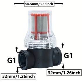 Resim Elmpaly 1/2 3/4 Inç Dişi Su Filtresi 200 Mesh Kırmızı Filtre Ağı Dayanıklı Bahçe Filtresi 