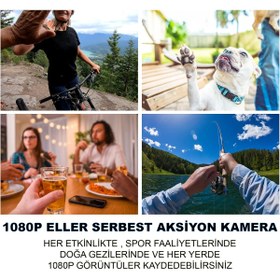 Resim ROBEVE Mini Wifi Aksiyon Kamerası 1080P Giyilebilir Aksiyon Kamera - Su Geçirmez Tasarım - Ses Ve Görüntü 