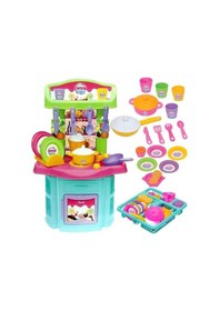 Resim Ençok Dede Oyuncak Büyük Boy Mutfak Seti + Bulaşıklık Seti 