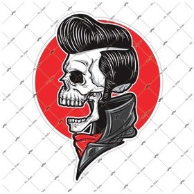 Resim Skl38 Elvis Sacli Kurukafa Sticker 