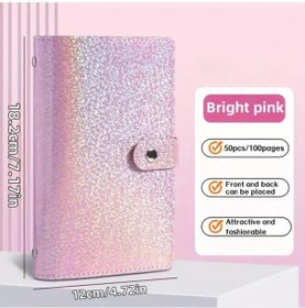 Resim Awesomestore Parlak Pembe Baylar Cüzdanı Büyük Kapasiteli A6 Para Organizeli 200 Cep Parlak Pembe 