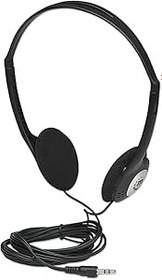 Resim Manhattan Stereo Kulaklık Ultra hafif, ayarlanabilir kafa bandı hafif bağlantısı ile 3,5 mm stereo jak 177481 