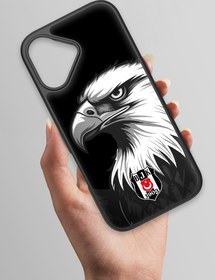 Resim Beşiktaş Büyük Kartal Cam Telefon Kılıfı - iPhone 17 