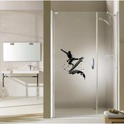Resim cnpromosyon Sörf Yapan Insan Silüetli Dekoratif Banyo Duşakabin Sticker, Çıkartma, Etiket 