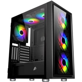 Resim 1st Player Ar7-g Siyah 750w 80+ Sılver Atx 3.1 Argb 4x12cm Fan Temperli Cam Usb 3.0 Atx Kasa 