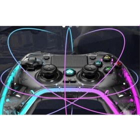 Resim Ape Rgb Gamepad Oyun Kolu Şeffaf 1000 Mah Kablosuz Ps3-ps4-tv-pc-ios Uyumlu Wirelles 