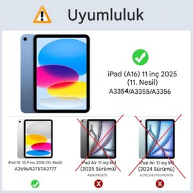 Resim UnDePlus Apple Ipad 11.nesil A16 11inç/10.nesil 10.9inç Uyumlu Kılıf Kalem Bölmeli Trifolding Case 