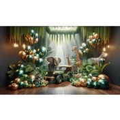 Resim Venspor Orman Temalı Hayvan Figürlü Arkaplan 200x150cm Fon Duvar Örtüsü 