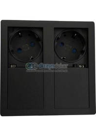 Resim Hit İkili Fonksiyonel Gizli Priz Seti Mat Siyah 