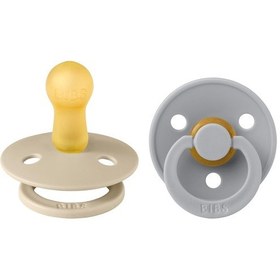 Resim Bibs Colour İkili Kauçuk Emzik-vanilla/cloud 6-18 Ay Krem - Gri 