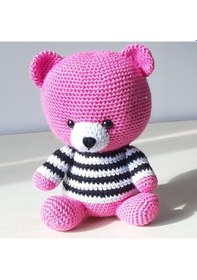Resim Amigurumi Örgü Oyuncak Ayı Pembe 