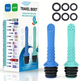 Resim Taşınabilir Vücut Yıkayıcı, Renkli Kutuda 2'li Paket, Elde Taşınan Mini Cep Temizleyici, Seyahat için Kolay Taşıma İçin Çeşitli Plastik Şişelerle Uyumlu Portatif Bide 
