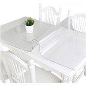 Resim 80x150 Şeffaf Pvc Masa Örtüsü 2,5 Mm Masa Koruyucu Saydam Renk Masa Sehpa Için Kolay Temizlik 
