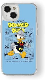 Resim Multitronic iPhone 14 Plus Uyumlu Donald Duck Tasarım Baskılı Şeffaf Kılıf 
