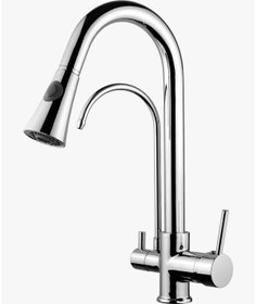 Resim Ulu-el Arıtma Çıkışlı Evye Mutfak Bataryası Musluğu Çeşmesi 