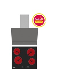 Resim Simfer Trend Gri Elektrikli 2'li Ankastre Set (Elektrikli Ocak + Davlumbaz) 