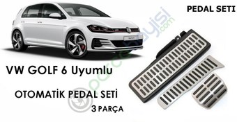 Resim Volkswagen Golf 6 Otomatik Pedal Set Orjinal Style 3 Parça Geçmeli 