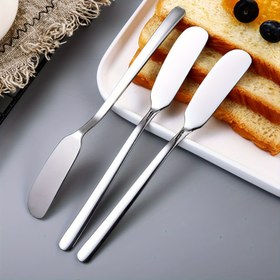 Resim 3/6/9 Adet Dayanıklı Peynir Yayıcı, Yüksek Kaliteli Paslanmaz Çelik Tereyağı Bıçağı, Meyve Reçeli/Fıstık Ezmesi/Çeşni Yayıcı Sandviç/Bagel/ 