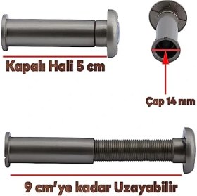 Resim Esranın Dünyası Kapı Dürbünü Çelik Kapı Saten 50-90 mm Ayarlanabilir Çap 14 mm 