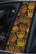 Resim Bidolumatbaa Araç Hologramlı Kapı Direk Kaplama Renkli King ( 2 Adet) (22x50) 