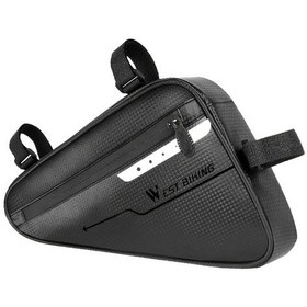 Resim Chuangyinshop Siyah West Bıkıng 3l Yağmurluk Bisiklet Ön Çanta Bagajı Siyah 