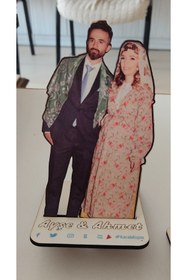 Resim Kara Bilişim Davetiye Kara Bilişim Kişiye Özel Fotoğrafı Ahşap Kesim Telefon Tutucu 