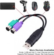 Resim MYKABLO USB 2.0 to PS/2 Klavye+Mouse Kaliteli Çevirici 