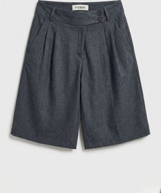 Resim Kadın Antrasit s6 Baggy Fit Maxi Boy Bermuda Şort - Antrasit / L 