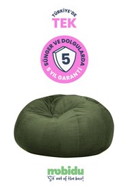 Resim Mobidu Soft Plum Armut Koltuk – Fitilli Kadife - 5 Yıl Garanti - Koyu Yeşil 