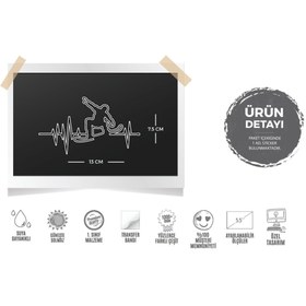 Resim Bay Etiket Rfhlm165 Reflektif Snowboard Temali Kalp Ritmi Etiketi 