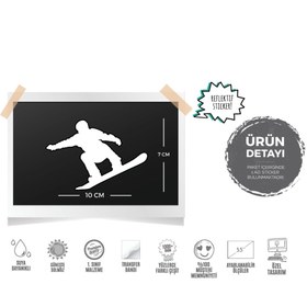 Resim Bay Etiket Rfhlm132 Reflektif Snowboardcu Silueti Etiketi 