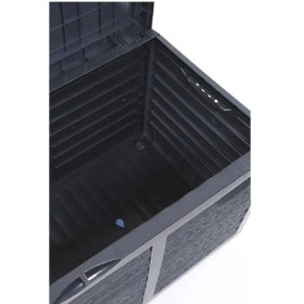 Resim Omnipazar So-bds1 Tekerlekli Bahçe Depolama Sandığı Antrasit 320 Litre 