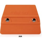 Resim Switch Card Oval Kare Ragle Ppf/tph Cam Filmi Çekme Uygulama Aparatı Teflonlu 95a Sertlik 10x9cm Turuncu 