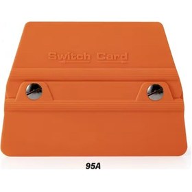 Resim Switch Card Oval Kare Ragle Ppf/tph Cam Filmi Çekme Uygulama Aparatı Teflonlu 95a Sertlik 10x9cm Turuncu 