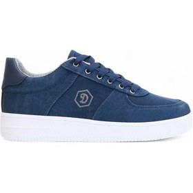 Resim 2196-dakırs Anatomik Tabanlı Erkek Keten Kumaşlı Sneakers Ayakkabı Lacivert 