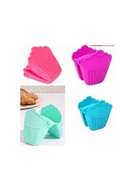 Resim Fırın Eldiveni Silikon Kaymaz Su Geçirmez Yanmaz Silikon Eldiven Çok Renkli 