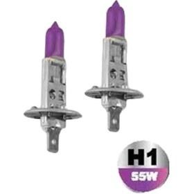 Resim Jsv H1 Halojen Ampul 12v 55w 30000k Far Ampulü Ice Blast 2li Set Deli Mavi 1 Adet 