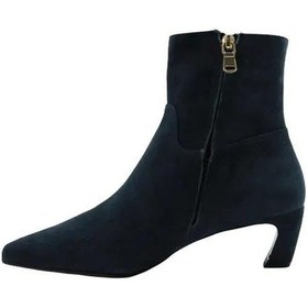 Resim Poletto Hakiki Deri Petrol Bot Topuklu 128 01-186 Petrol 