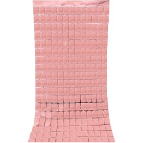 Resim Sones 2 Adet 1x2m Kare Yağmur İpek Kapı Perdesi Doğum Günü Partisi Arka Plan Duvar Dekorasyonu Gül Altın 3+ 