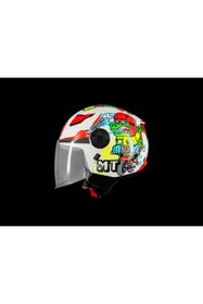 Resim MT Helmets KASK MT ÇOCUK LITE DİNO A0 BEYAZ 