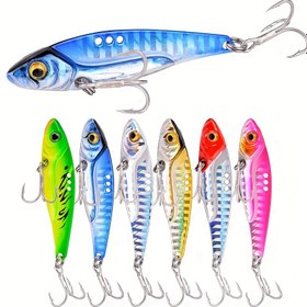 Resim 1 adet 25g VIB Bıçak Balıkçılık Yemi, 7.92cm/0.87oz Metal Batan Döner, Bass Pike Levreği için Titreşimli Yem, Pesca Crankbait 