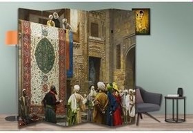 Resim Jean Leon Gerome - Halı Tüccarı Temalı Paravan Room Divider Oda Bölücü PRVN-JLG1, 220 x 180 