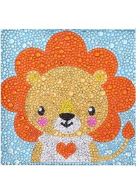 Resim Honmex Çocuklar İçin 15x15cm Tam Taşlı Dıy El Yapımı Alışveriş Tahtası Çerçeve Yok Kırmızı - Siyah 