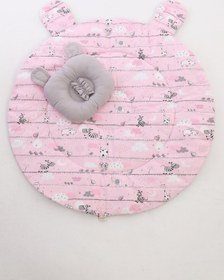 Resim Genel Markalar %100 Pamuk Poplin Kumaştan Bebek Oyun Halısı (OEKO-TEX SERTİFİKALI) 90 X 90 Cm 